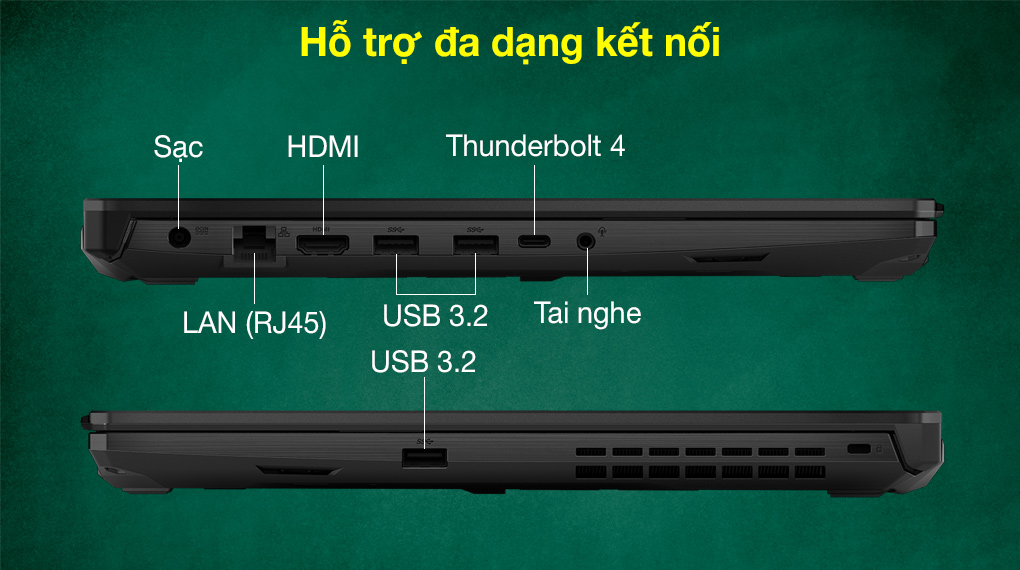 Asus TUF Gaming FX506HC i5 11400H (HN002T) -Kết nối