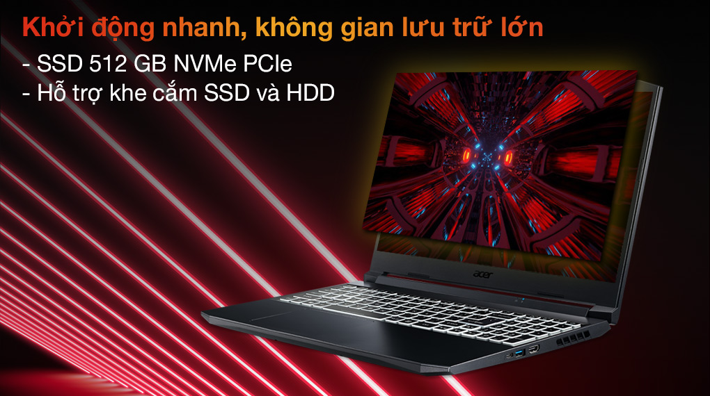 Acer Nitro 5 Gaming AN515 57 74NU i7 11800H (NH.QD9SV.001) - SSD
