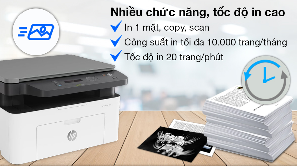 HP LaserJet 135a Monochrome All-in-One Printer (4ZB82A) -Chức năng in