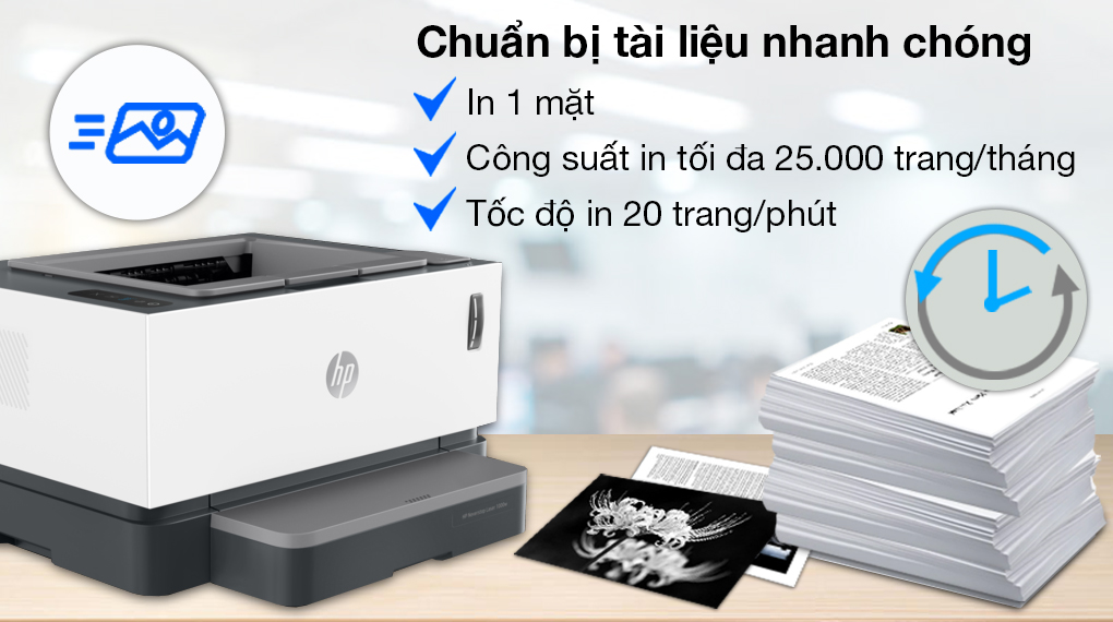 Máy in Laser một chức năng HP Neverstop 1000a (4RY22A) -Công suất in