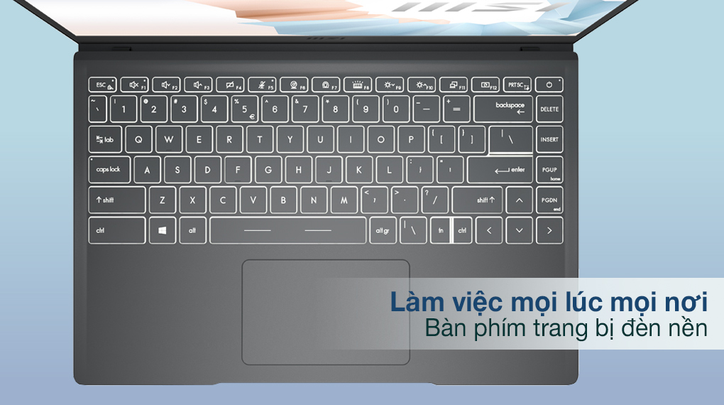 Laptop MSI Modern14 B5M-Bàn phím và Touchpad