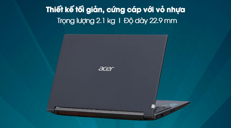 Máy tính xách tay Acer Aspire 7 A715 42G R4ST R5 (NH.QAYSV.004) -Thiết kế