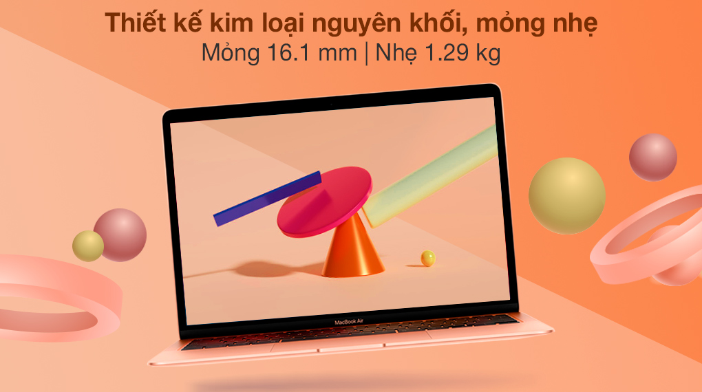MacBook Air M1 2020 Gold (Z12A00050) -thiết kế